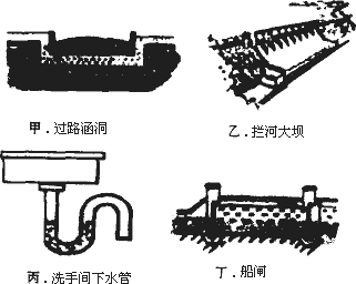 如图所示的事例中利用连通器原理的是)