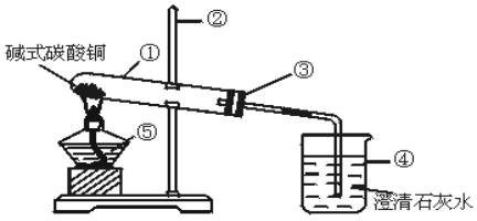 如图所示该图为实验室加热碱式碳酸铜的实验装置试回答下列问题