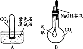 某化学兴趣小组用如图所示装置做 有关二氧化碳的实验,某同学将收 集