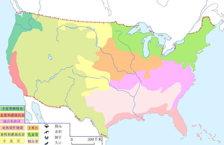 分布在美国五大湖附近和东北部地区的农业带是图片