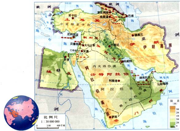 关于中东的解释.正确的是 [ ] A.中东就是西亚地区 B.中东就是阿拉伯世界的地区 C.中东在亚洲西南部和非洲东北部 D.中东就是在东方世界的中部地区 题目和参考答案