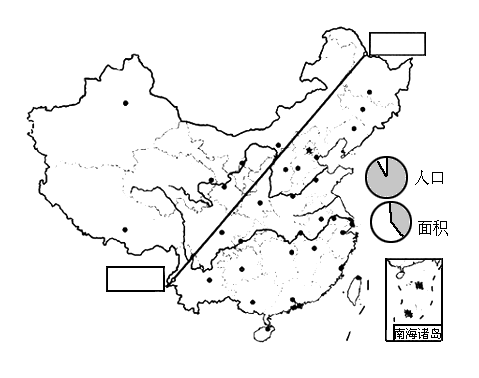 中国地理地图_人口地理界线的地图