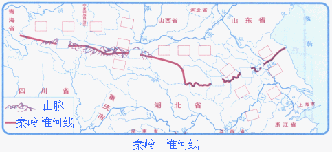秦岭山脉的走向和淮河的流向正确的是图片