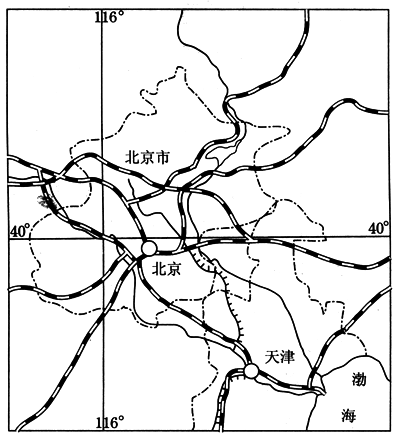 由北京通往西北地区的铁路干线是北京经纬度北京经纬度地图北京的经纬