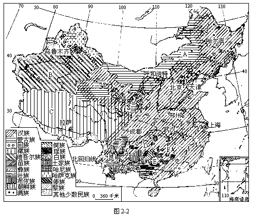 中国各民族人口_各民族地域分布及人口