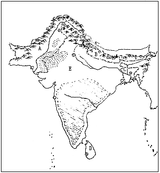 读南亚地区图,完成下列要求.