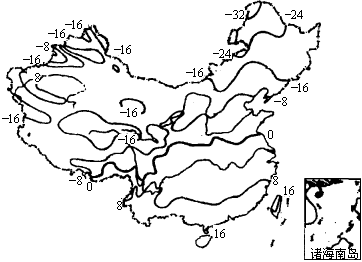 我国等温线密集.说明(2)从图上看.