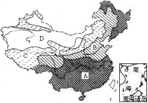 读我国干湿地区图回答