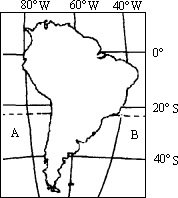 读南美洲轮廓图,回答下列问题