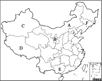 读"我国省级行政区空白图",完成下列问题.