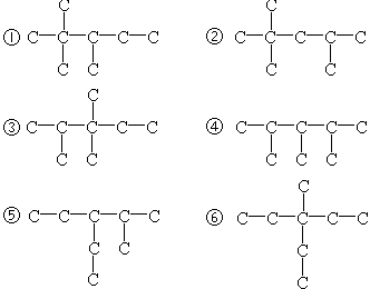 其中主链碳原子数为五个的同分异构体共有 [ ] a.三种 b.四种 c.