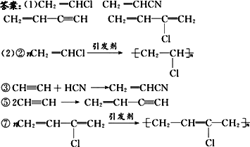 下图是乙炔(结构简式为)为主要原料合成聚氯乙烯.和的