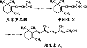 β紫罗兰酮是存在于玫瑰花番茄等中的一种天然香料它经多步反应可合成