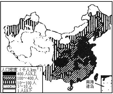 人口分布_中国的人口分布