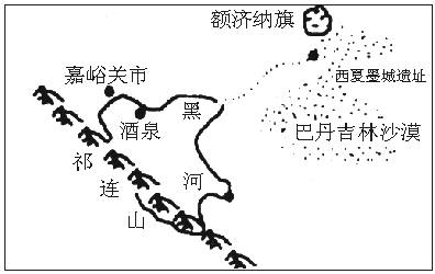 材料一:我国黑河流域示意图