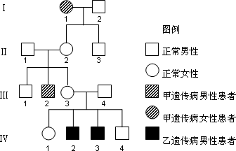 a)控制,乙遗传病由另一对等位基因(b,b)控制,这两对等位基因独立遗传