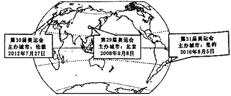 题目读第2931届奥运会举办地点信息示意图完成下面小题