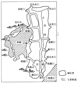 题目南宋都城临安城三面环山一面临江河流穿城而过南宫北市南北狭长