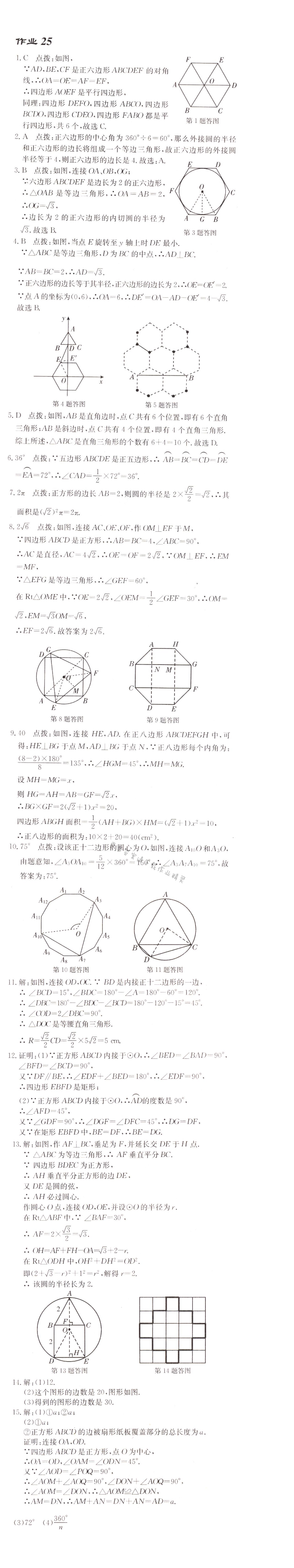 启东中学作业本九年级数学上册江苏版 作业25