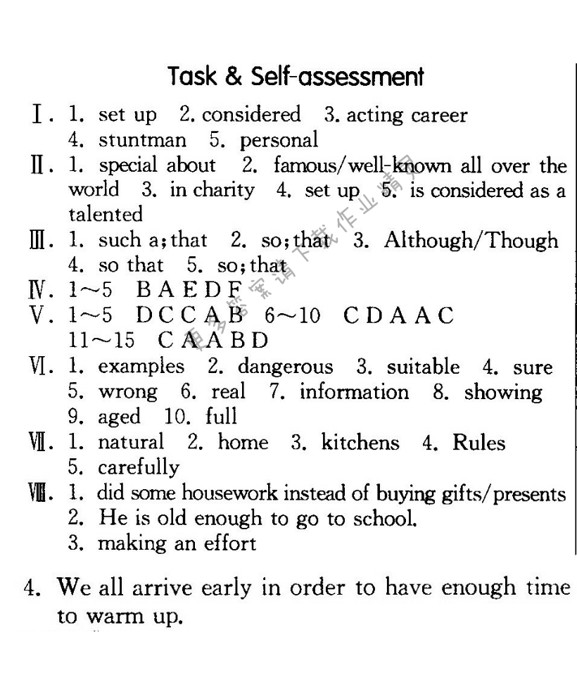 Task & Self-assessment