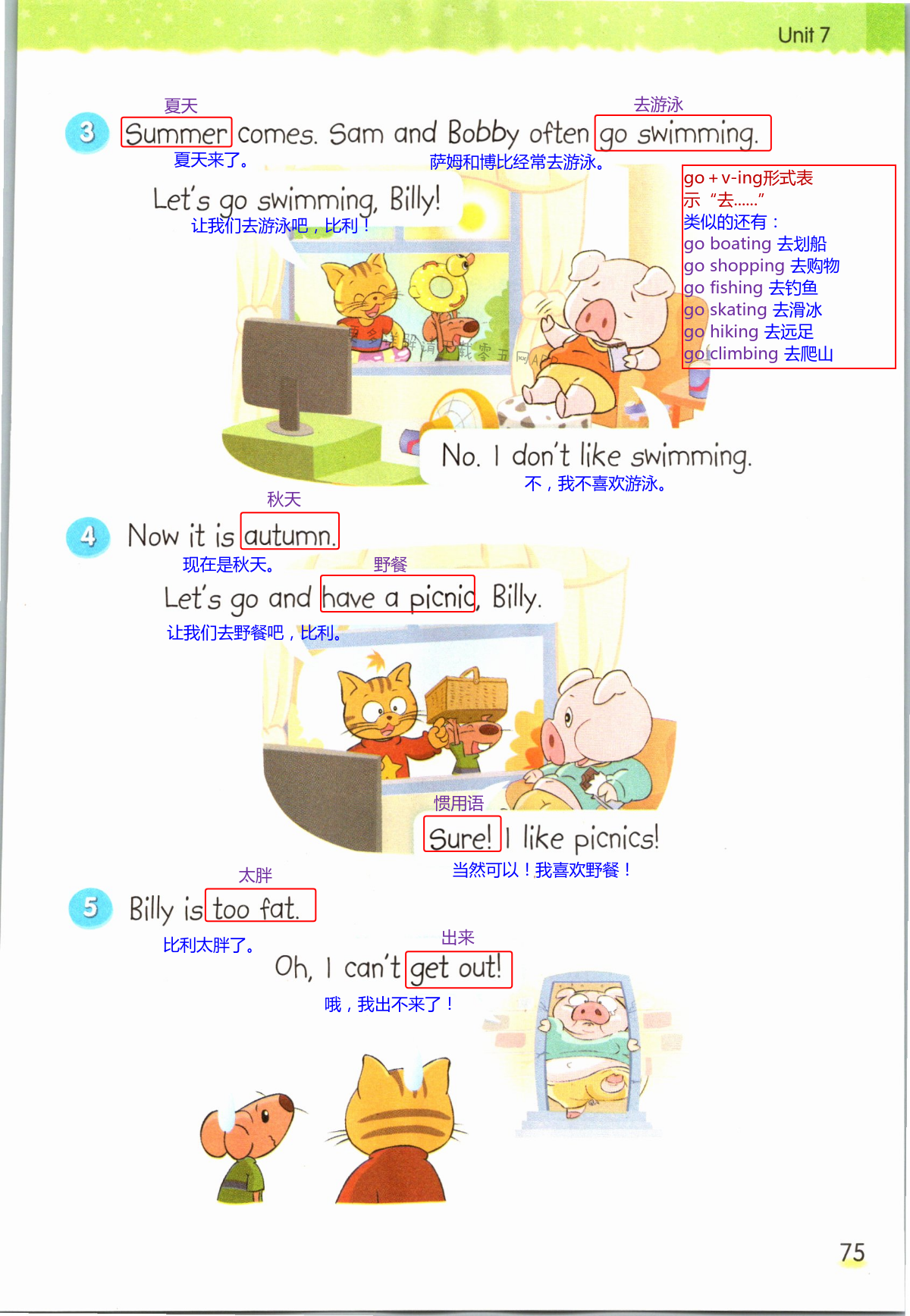 第75页 - 教材课本五年级英语译林版 - 05网 零5网 0五网 新知语文网