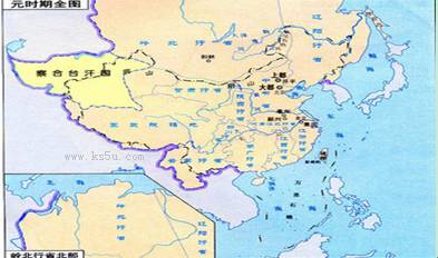 从右图看元朝宣政院管辖的地方有今天的a台湾b河北c西藏d新疆