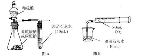 理论上,so2能发生类似co2与澄清石灰水作用的反应,但在通常实验中,将