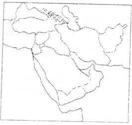 中东地形图 手绘图片