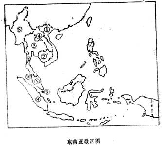 东南亚地图手绘图图片