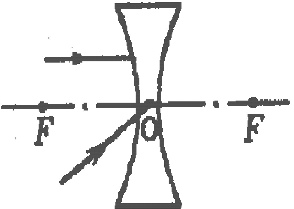 如图是射到凹透镜上的两条光线,请在图上画出这两条光线的折射光线