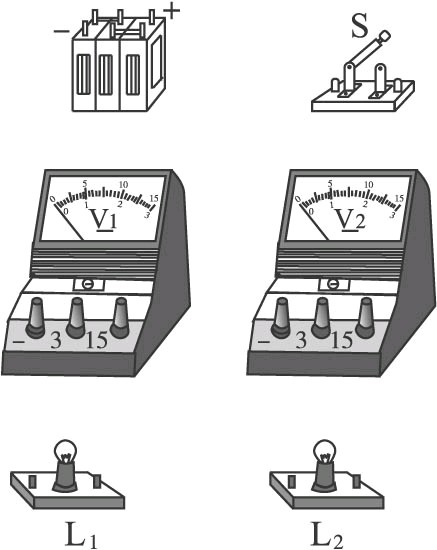 电压表简化图图片