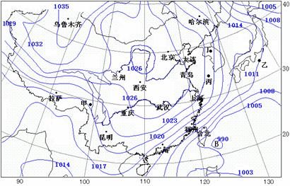 全国气压分布图实时图片