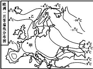 欧洲年等温线地图图片