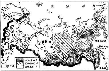 俄罗斯地形图手绘高清图片