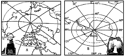 极地地区空白地图图片