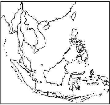 东南亚空白地图可打印图片