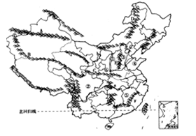 读下列中国地形略图,完成下列问题.