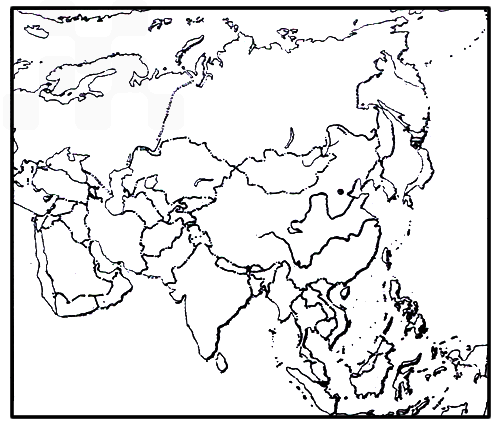 亚洲区域图怎么画图片