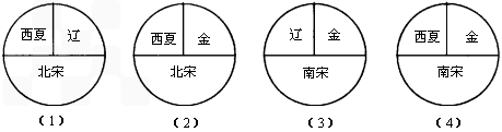 哪一幅是错误的下列四幅两宋与辽,西夏,金并立的示意图中,哪一幅与