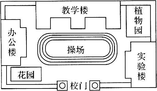 实验小学学校平面图图片