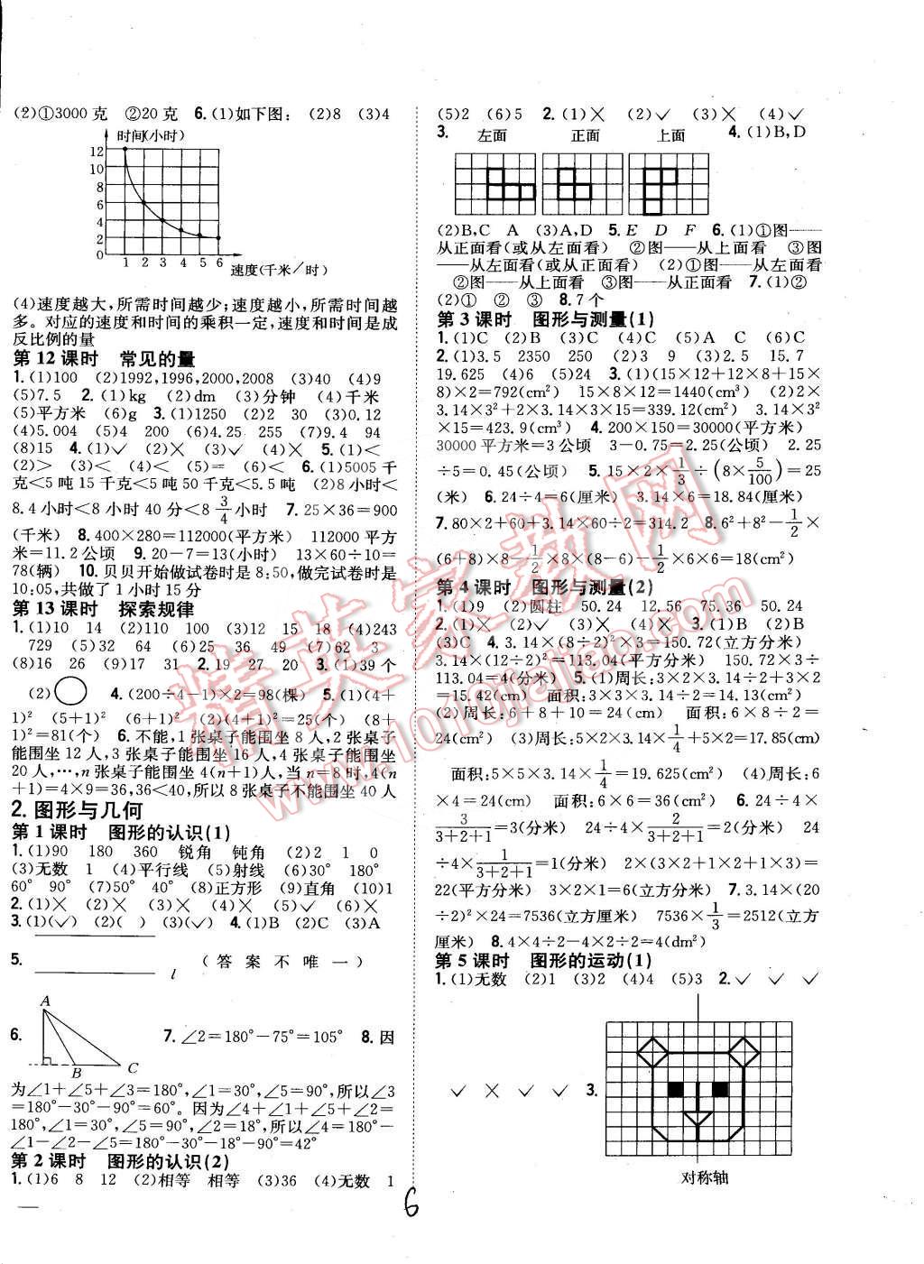 2015年全科王同步课时练习六年级数学下册北师大版 第6页