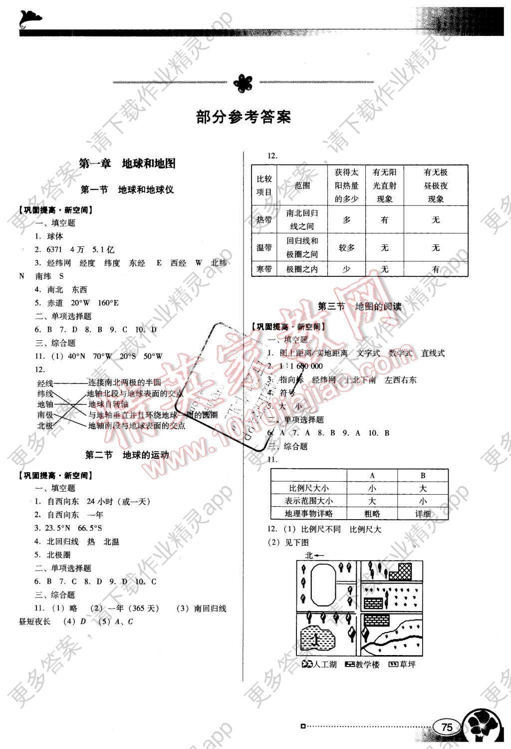 初一地理南方新课堂答案上册世界人口(2)