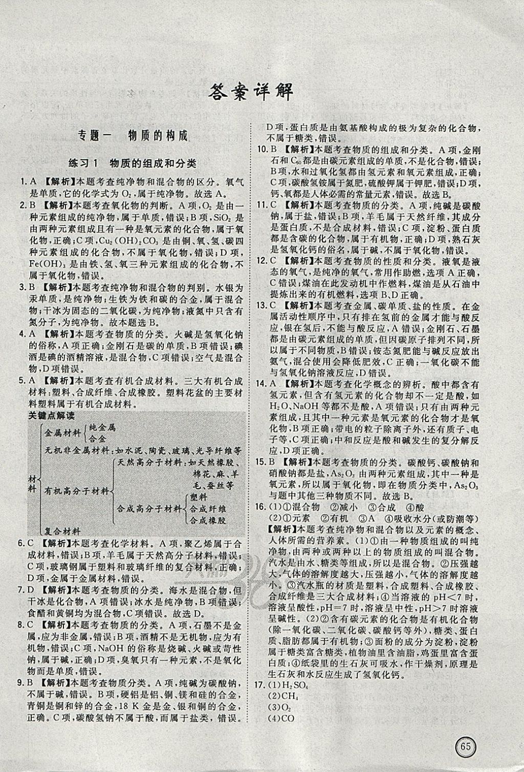 > 2018年天利38套中考必做真题课时练化学 > 参考答案第1页 参考答案