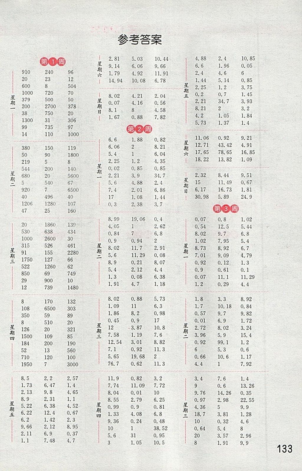 2018年通城学典小学数学计算能手四年级下册北师大版 第1页