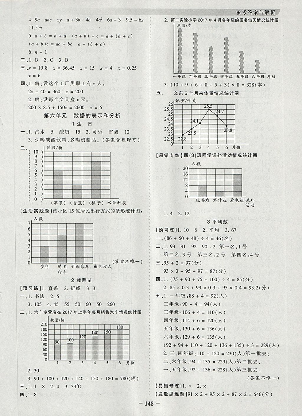 2018年王朝霞德才兼备作业创新设计四年级数学下册北师大版 参考答案