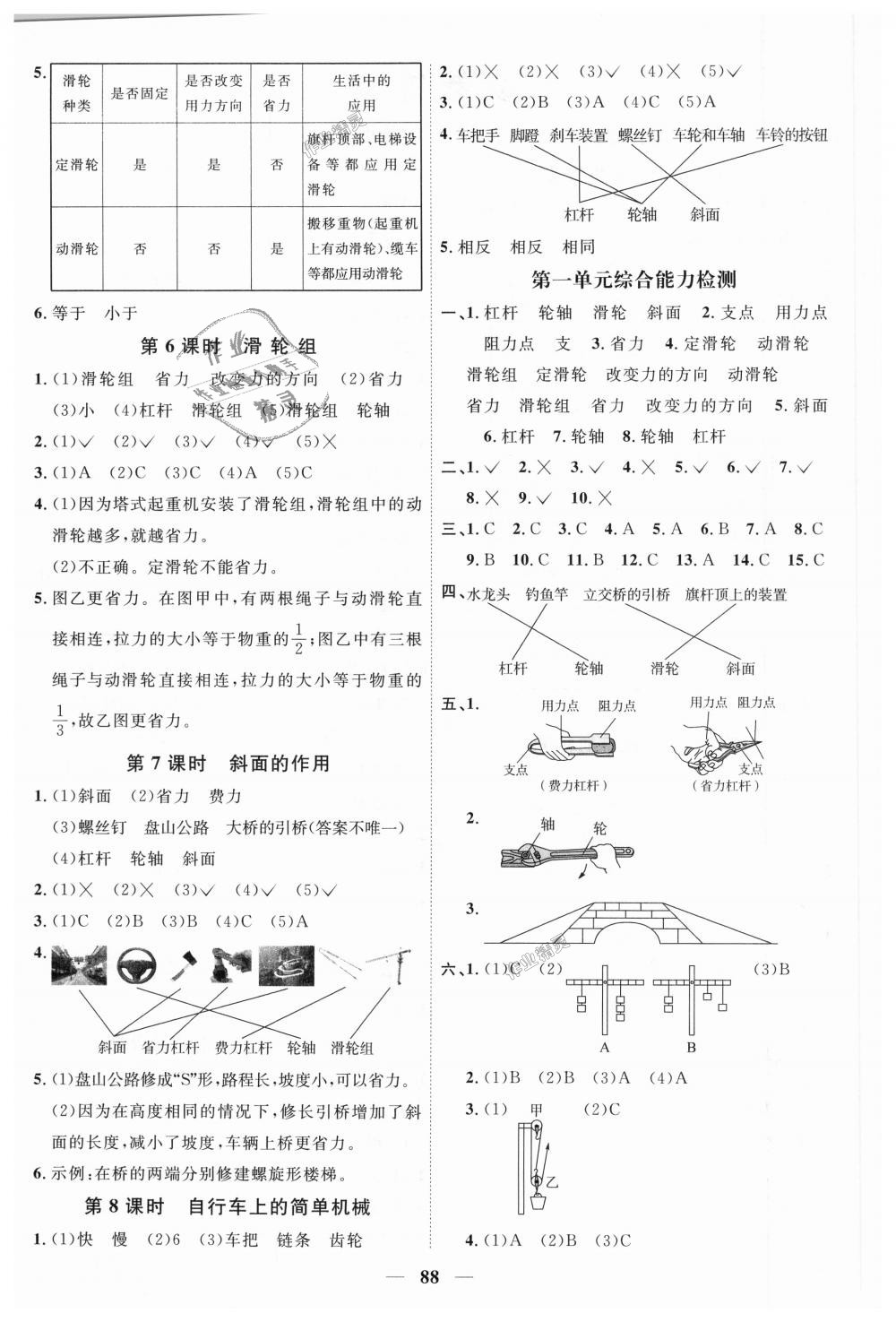 2018年阳光同学课时优化作业六年级科学上册教科版答案精英家教网