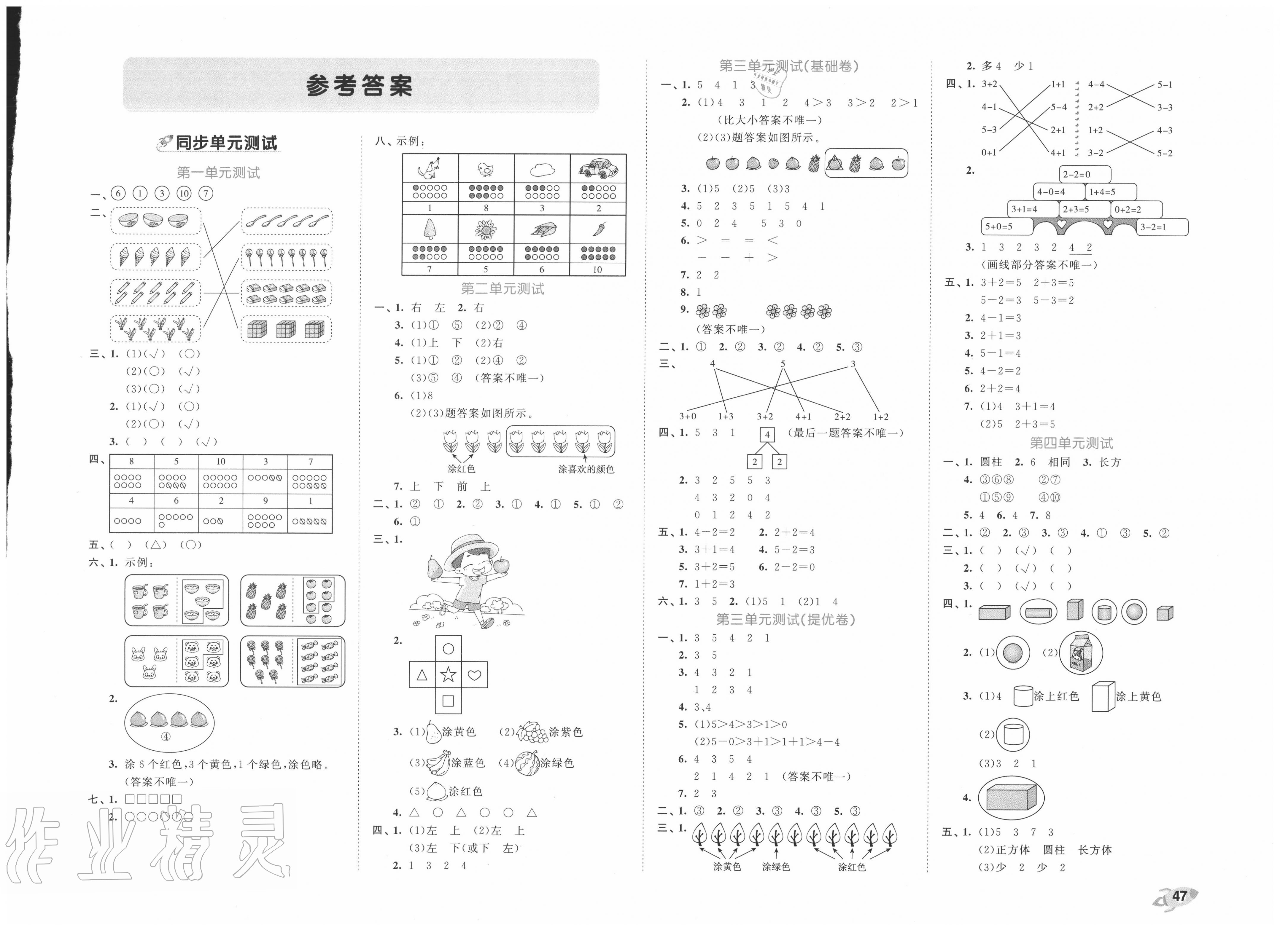 2020年53全优卷一年级数学上册人教版