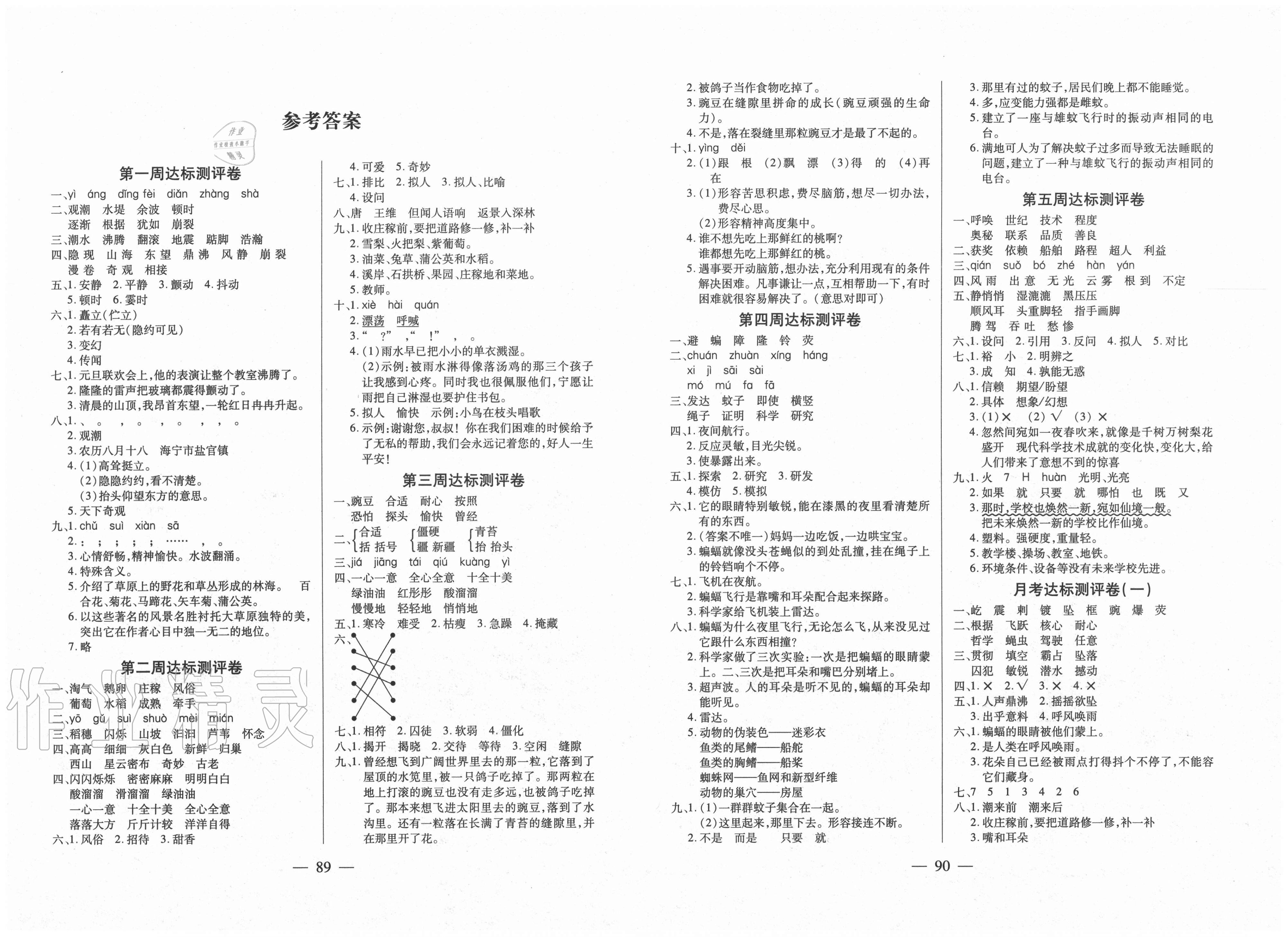 小学生辅导报参考答案图片