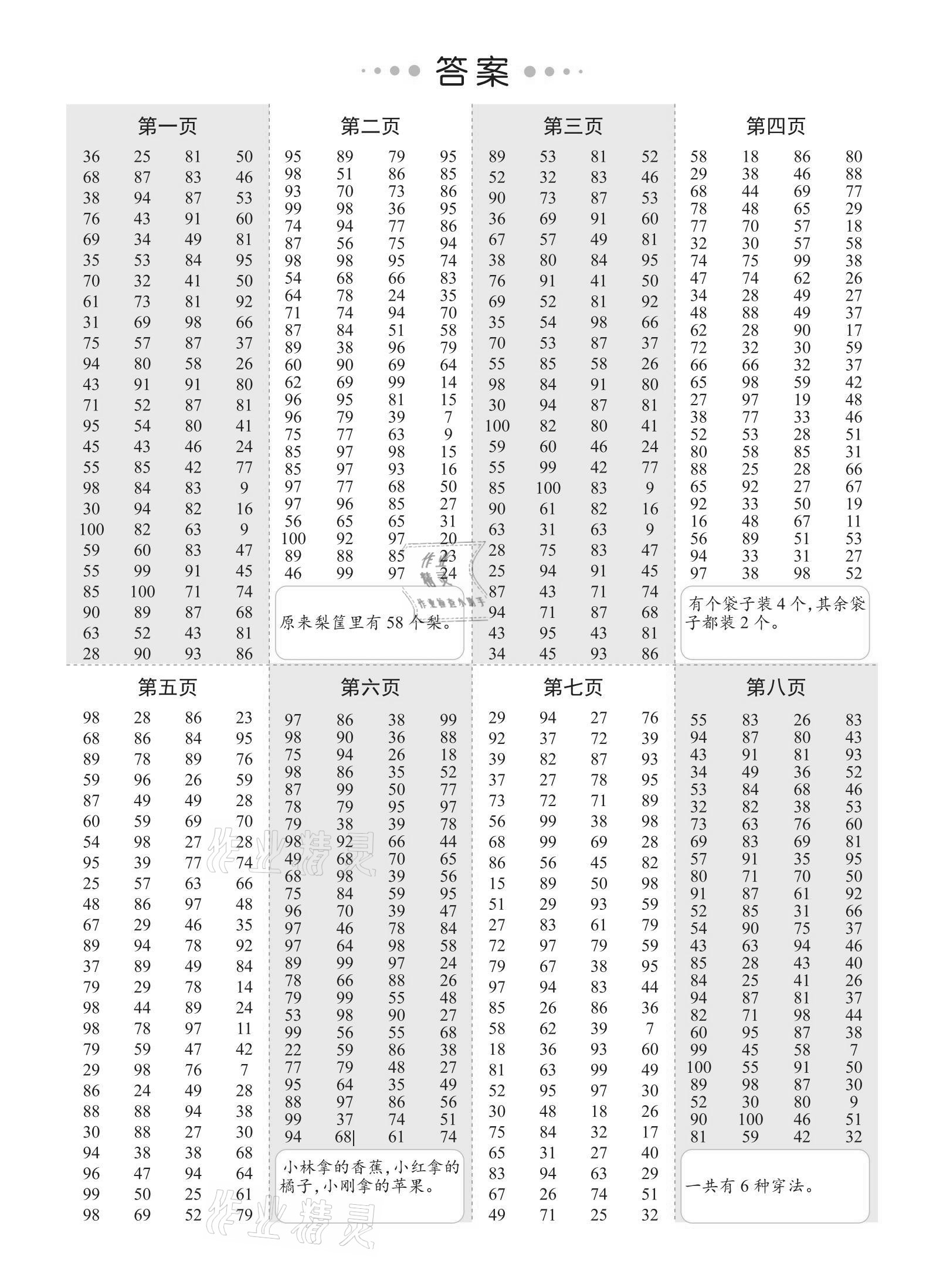 2020年每天100道口算题卡计时测评二年级上册人教版哈尔滨出版社