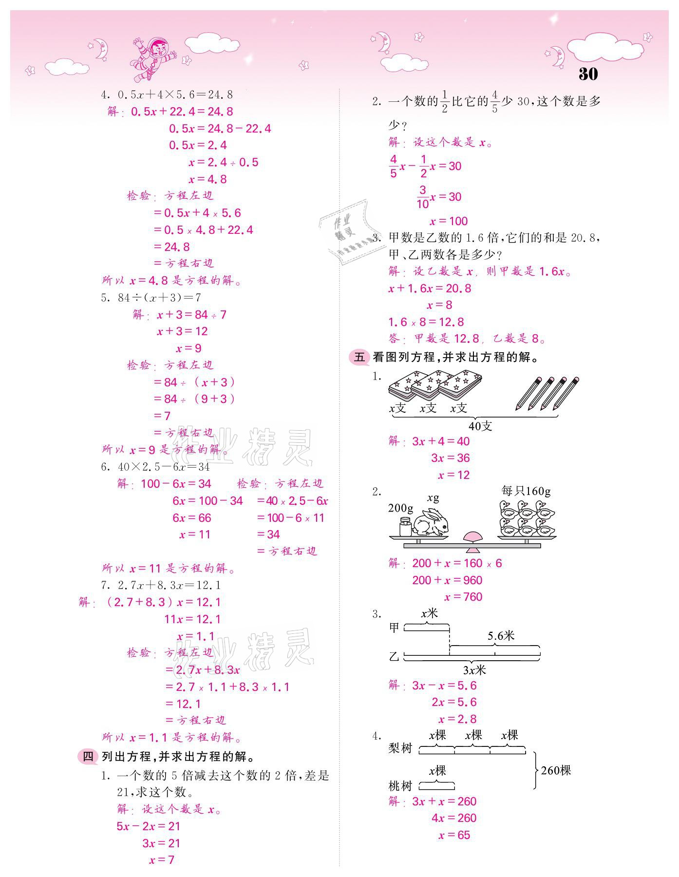 2021年小考点睛数学&nbsp;参考答案第30页